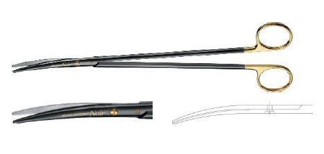 НОІР НЕЛЬСОН-МЕТЦЕНБАУМ НОЖИЦІ ВИГНУТІ 260MM